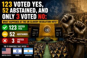 123 Voted YES, 52 Abstained, and Only 3 Voted NO: What Happened at the UN Slavery Resolution Vote? 3 UN Slavery Resolution Vote