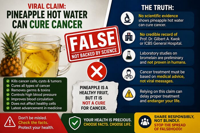 Pineapple Hot Water Does NOT Cure Cancer: Fact-Checking a Dangerous Viral Claim Pineapple Hot Water Does NOT Cure Cancer: Fact-Checking a Dangerous Viral Claim